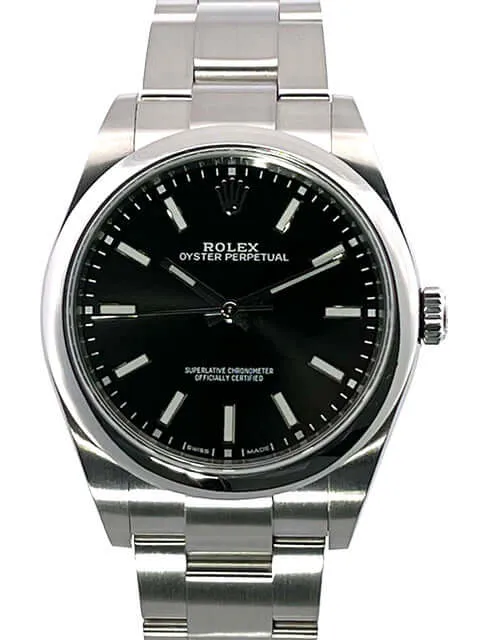 Rolex Oyster Perpetual 39 Schwarz 114300 aus 2019