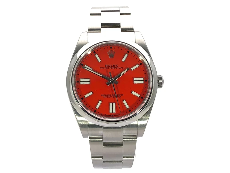 Rolex Oyster Perpetual 41 Ref. 124300 Korallenrot verklebt 2022