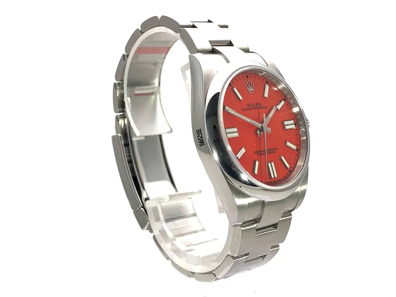Rolex Oyster Perpetual 41 Ref. 124300 Korallenrot verklebt 2022