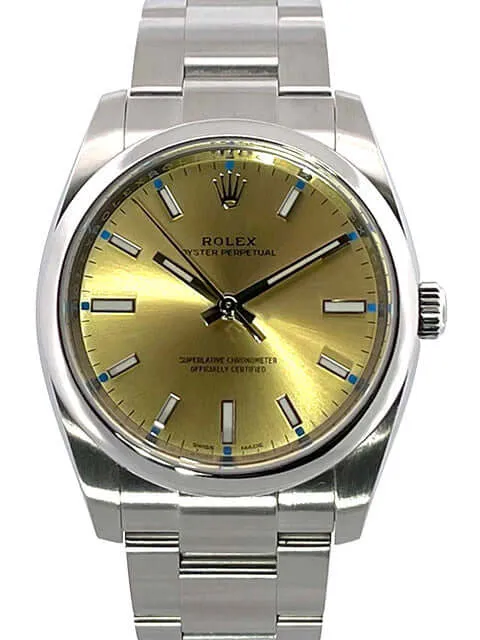 Rolex Oyster Perpetual 34 Ref. 114200 White Grape aus 2017