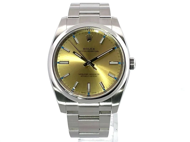 Rolex Oyster Perpetual 34 Ref. 114200 White Grape aus 2017