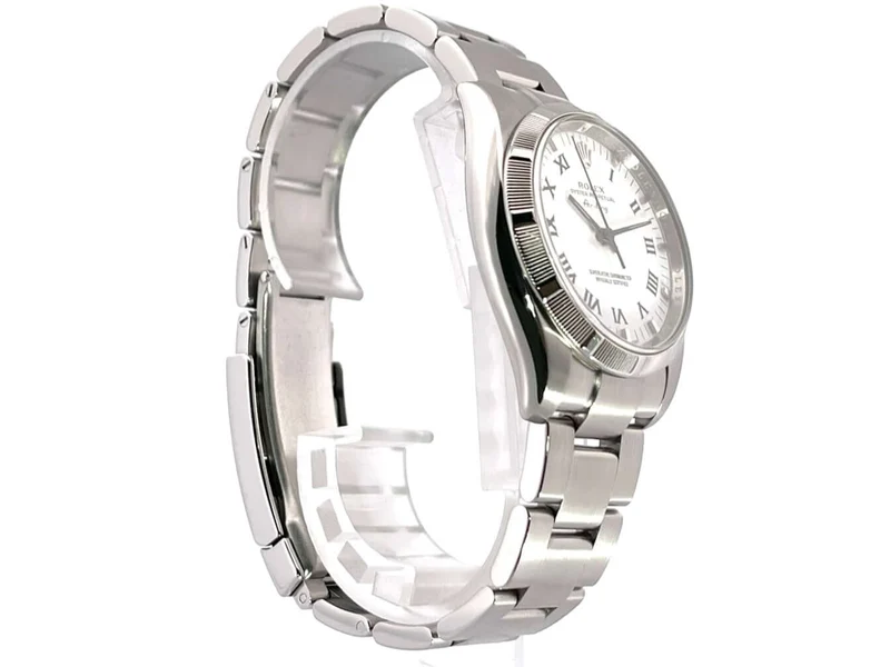 Rolex Oyster Perpetual 34 Weiß Römisch 114210 aus 2007 LC100