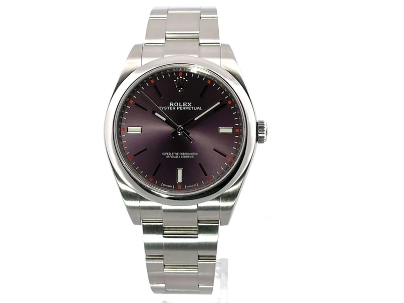 Rolex Oyster Perpetual 39 red grape 114300 aus 2015 LC100