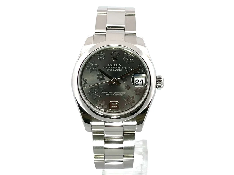 Rolex Oyster Datejust 31 Floral Rhodium 178240 aus 2011 LC100
