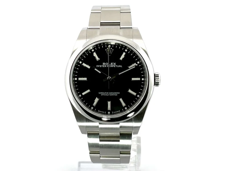 Rolex Oyster Perpetual 39 114300 Schwarz aus 2020