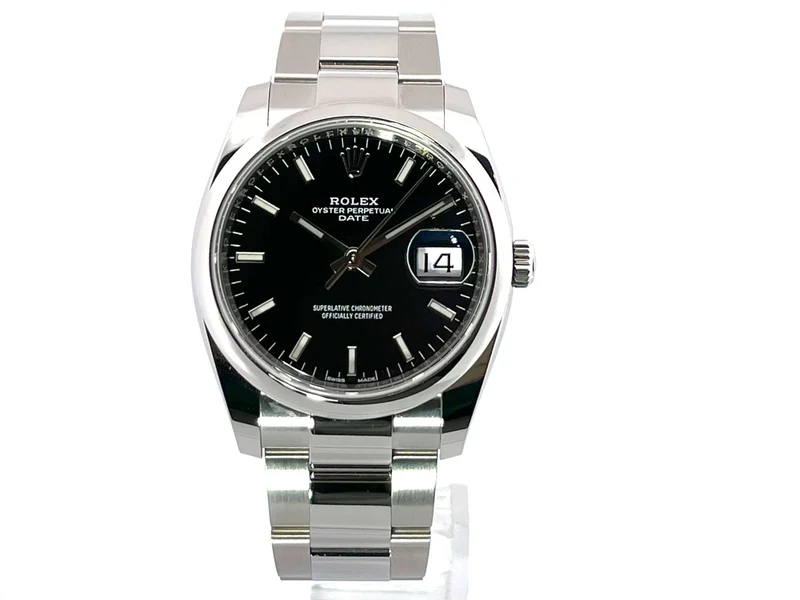 Rolex Oyster Perpetual Date 34 115200 Schwarz 2022