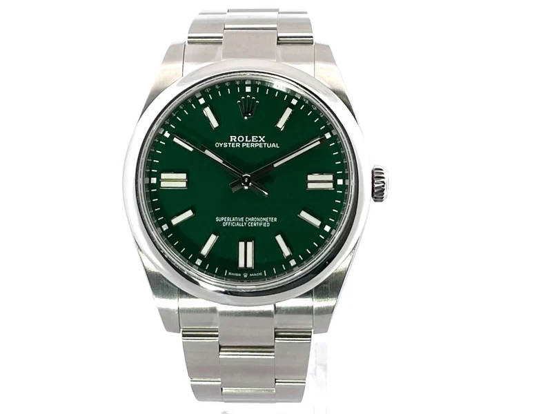 Rolex Oyster Perpetual 41 Ref. 124300 Green ungetragen 2020