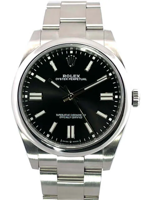 Rolex Oyster Perpetual 41 Ref. 124300 Schwarz aus 2020 ungetragen