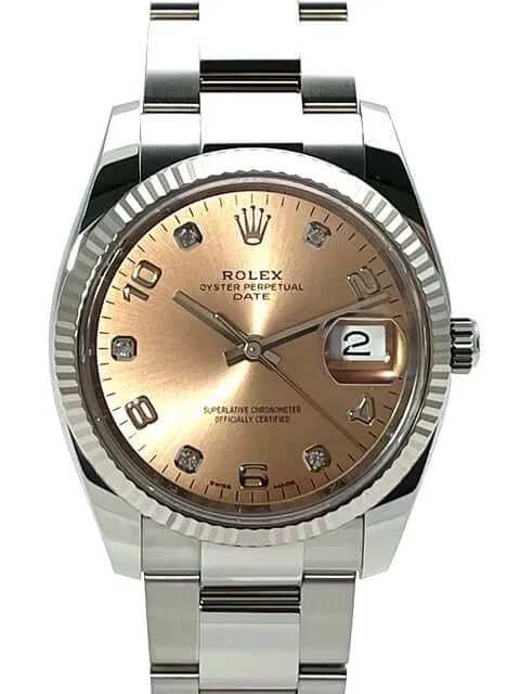 Rolex Oyster Perpetual Date 34 115234 Pink Dia ungetragen aus 2018 LC100