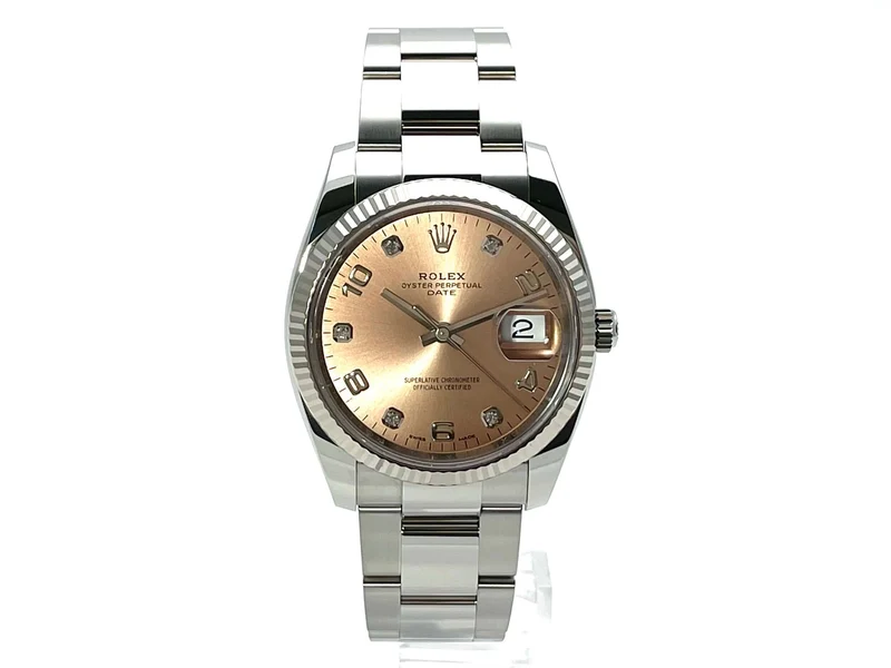 Rolex Oyster Perpetual Date 34 115234 Pink Dia ungetragen aus 2018 LC100