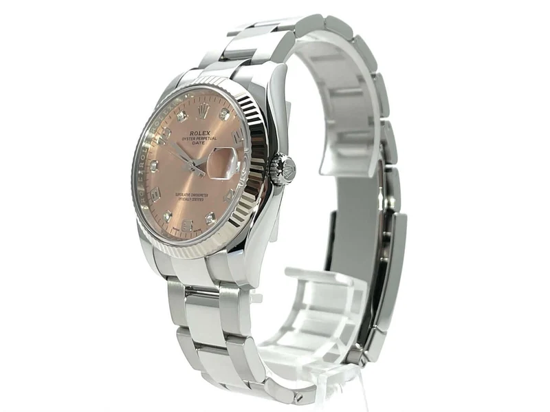 Rolex Oyster Perpetual Date 34 115234 Pink Dia ungetragen aus 2018 LC100