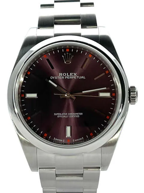 Rolex Oyster Perpetual 39 red grape 114300 aus 2018