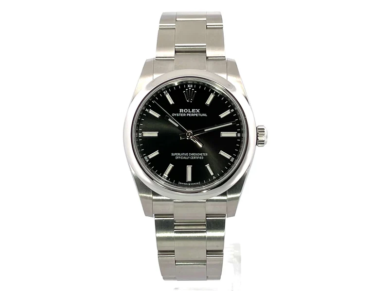 Rolex Oyster Perpetual 34 mm 124200 Schwarz ungetragen aus 11-2020