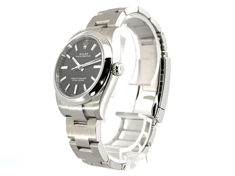 Rolex Oyster Perpetual 34 mm 124200 Schwarz ungetragen aus 11-2020