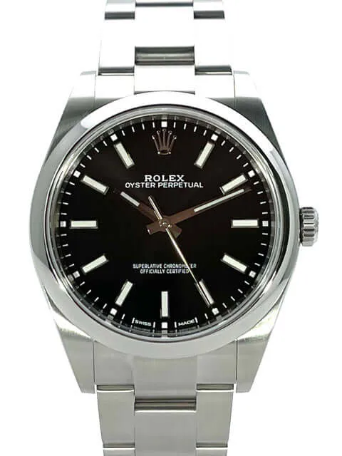 Rolex Oyster Perpetual 39 114300 Schwarz ungetragen aus 2020