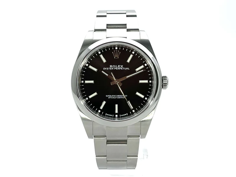 Rolex Oyster Perpetual 39 114300 Schwarz ungetragen aus 2020