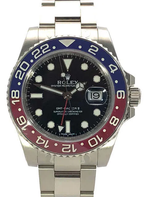Rolex GMT Master II Weißgold 116719BLRO verklebt aus 2016