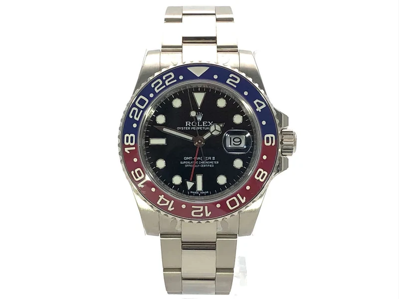 Rolex GMT Master II Weißgold 116719BLRO verklebt aus 2016