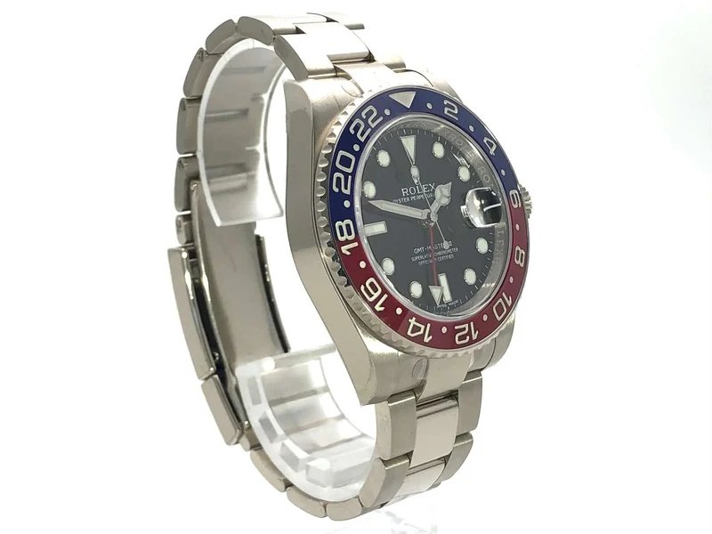 Rolex GMT Master II Weißgold 116719BLRO verklebt aus 2016