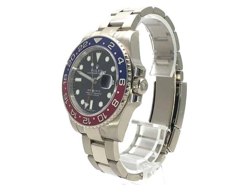 Rolex GMT Master II Weißgold 116719BLRO verklebt aus 2016