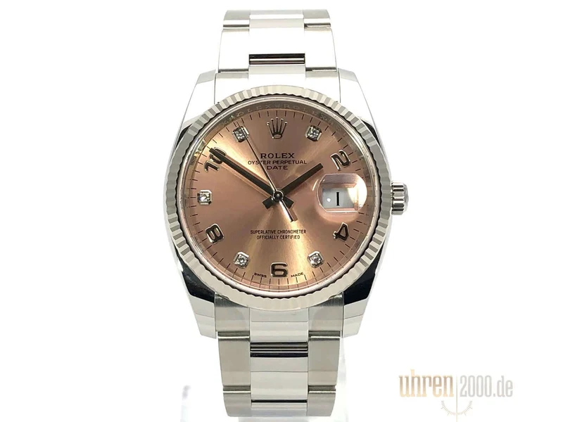 Rolex Oyster Perpetual Date 34 115234 Pink DIA ungetragen 2020
