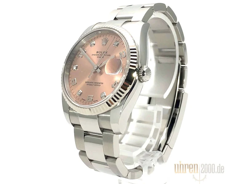 Rolex Oyster Perpetual Date 34 115234 Pink DIA ungetragen 2020