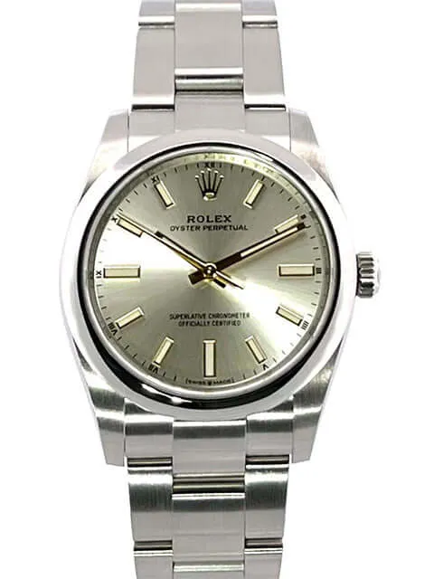 Rolex Oyster Perpetual 34 mm 124200 Silber
