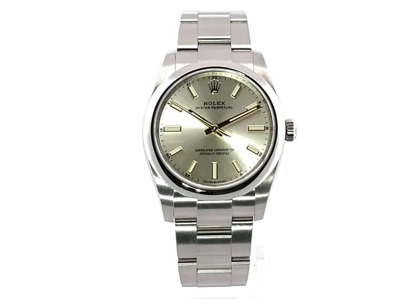 Rolex Oyster Perpetual 34 mm 124200 Silber