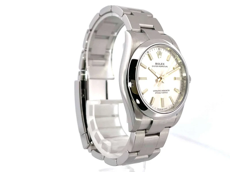 Rolex Oyster Perpetual 34 mm 124200 Silber