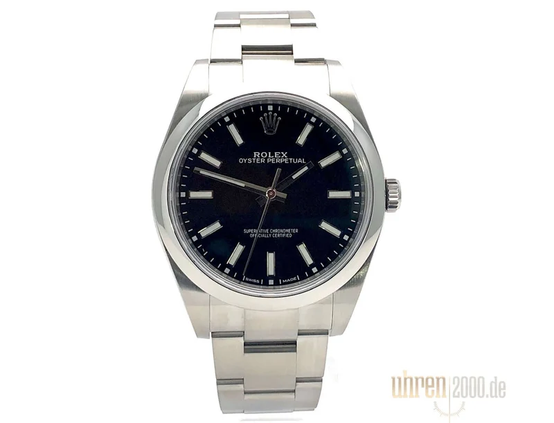 Rolex Oyster Perpetual 39 114300 Schwarz ungetragen aus 2018