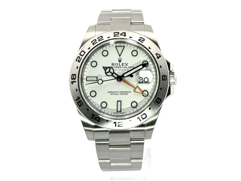 Rolex Explorer II 42 Edelstahl 216570 weißes Zifferblatt