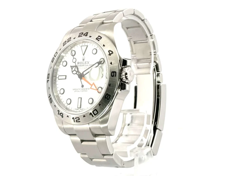 Rolex Explorer II 42 Edelstahl 216570 weißes Zifferblatt