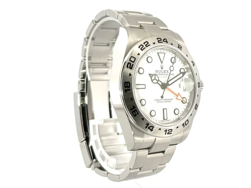 Rolex Explorer II 42 Edelstahl 216570 weißes Zifferblatt