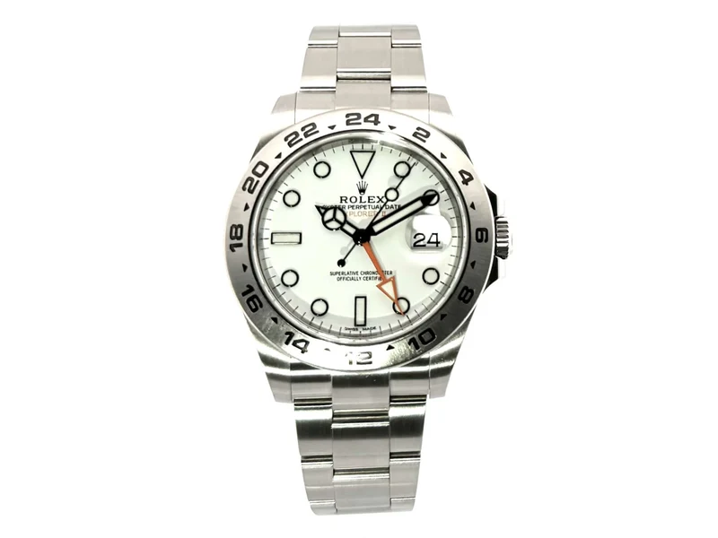 Rolex Explorer II 42 Edelstahl 216570 weißes Zifferblatt
