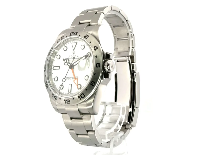 Rolex Explorer II 42 Edelstahl 216570 weißes Zifferblatt
