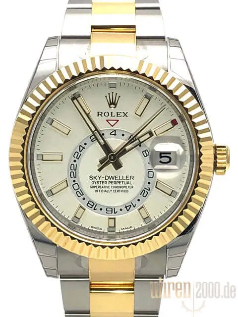 Rolex Sky-Dweller 326933 Weiß aus 2017 verklebt