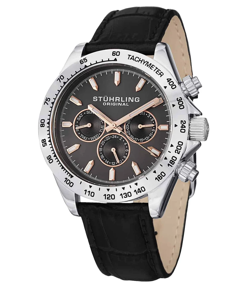 Stührling Triumph Classic 564L GMT Quartz 42mm Chronograph