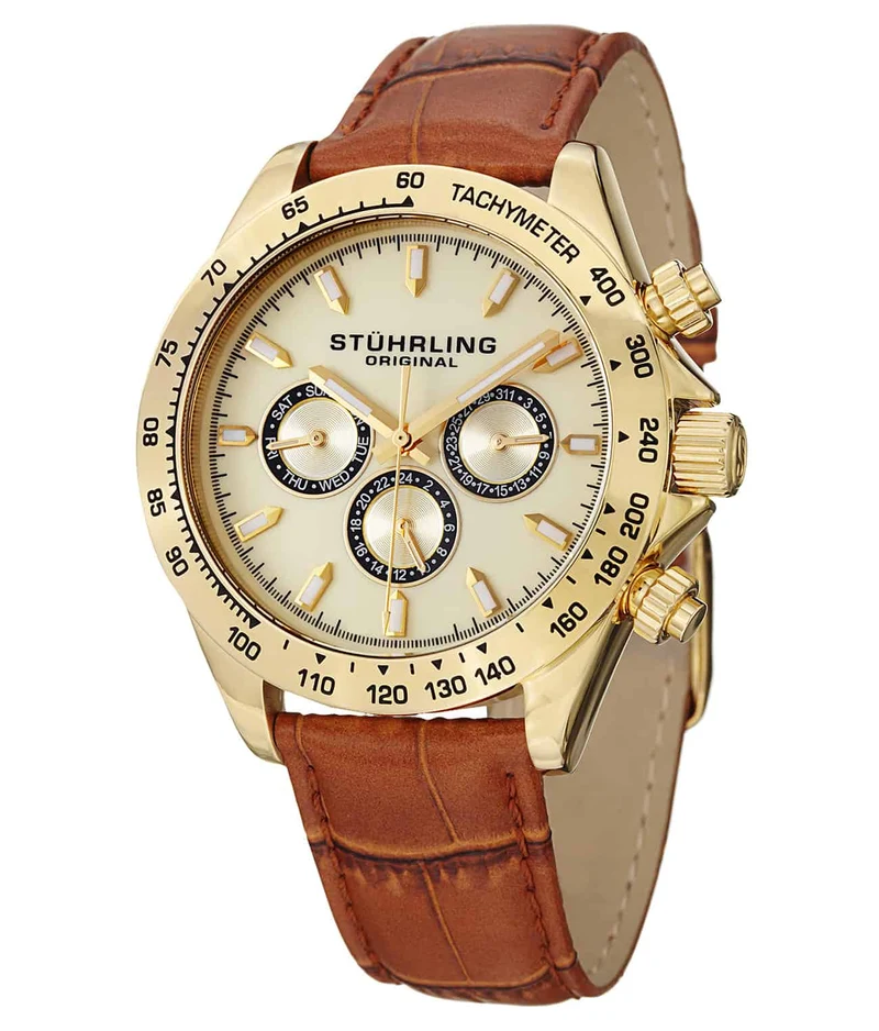 Stührling Triumph Classic 564L GMT Quartz 42mm Chronograph