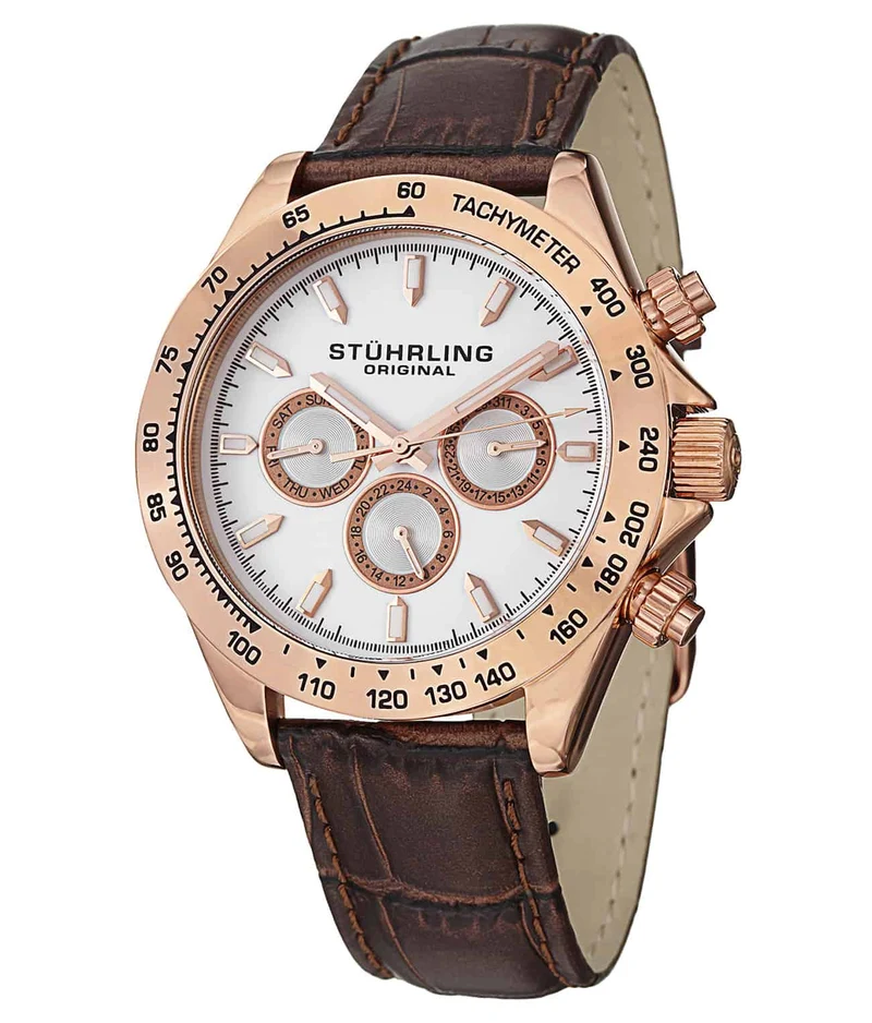 Stührling Triumph Classic 564L GMT Quartz 42mm Chronograph