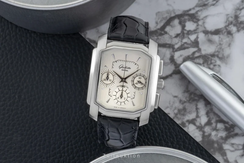 Glashütte Senator chronograph steel automatic men's watch 39-31-06-04-04 [2601416]