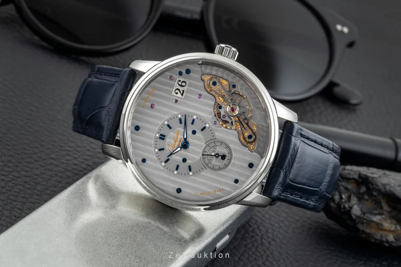 Glashütte PanoMaticInverse steel automatic men's watch 1-91-02-02-02-30 LP: 15100EUR [2602374]
