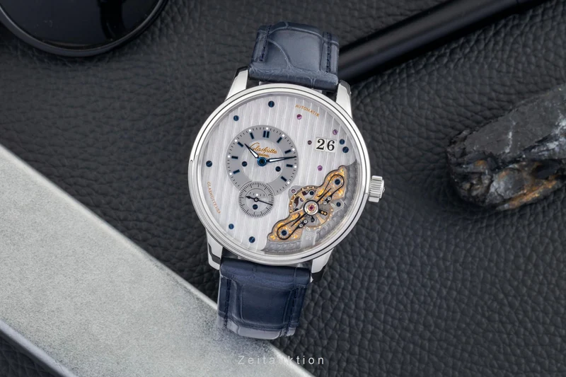 Glashütte PanoMaticInverse steel automatic men's watch 1-91-02-02-02-30 LP: 15100EUR [2602374]