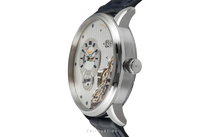Glashütte PanoMaticInverse steel automatic men's watch 1-91-02-02-02-30 LP: 15100EUR [2602374]