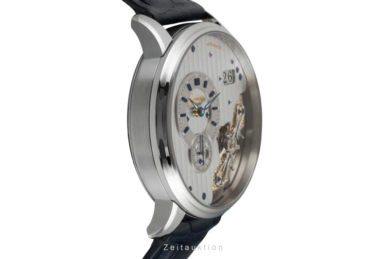 Glashütte PanoMaticInverse steel automatic men's watch 1-91-02-02-02-30 LP: 15100EUR [2602374]