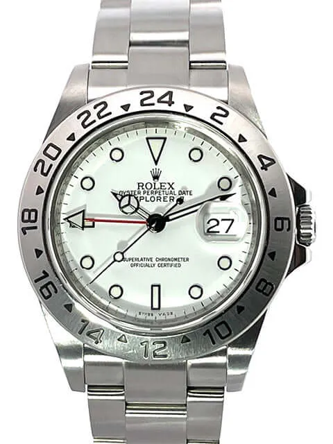 Rolex Explorer II Edelstahl 16570 Weiß LC100 2009 V-Serial