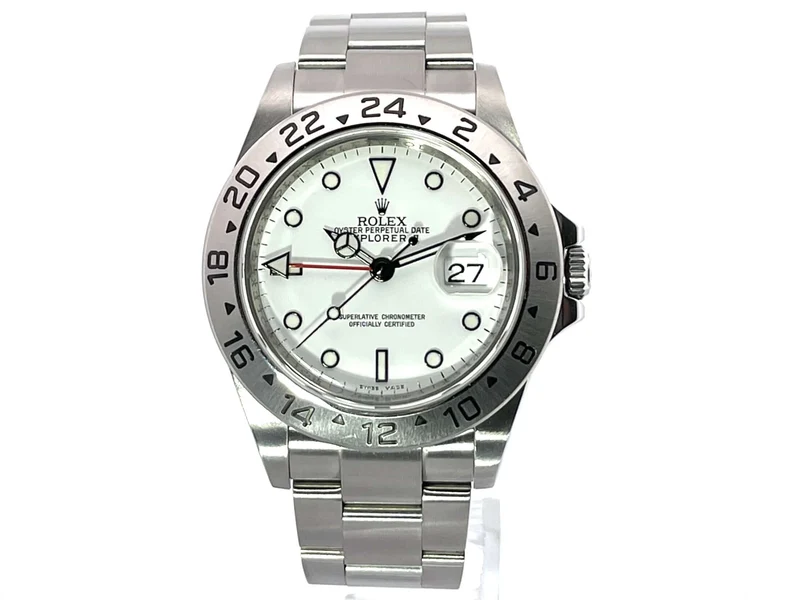 Rolex Explorer II Edelstahl 16570 Weiß LC100 2009 V-Serial