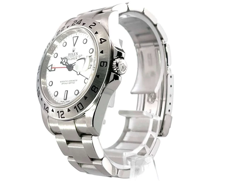 Rolex Explorer II Edelstahl 16570 Weiß LC100 2009 V-Serial