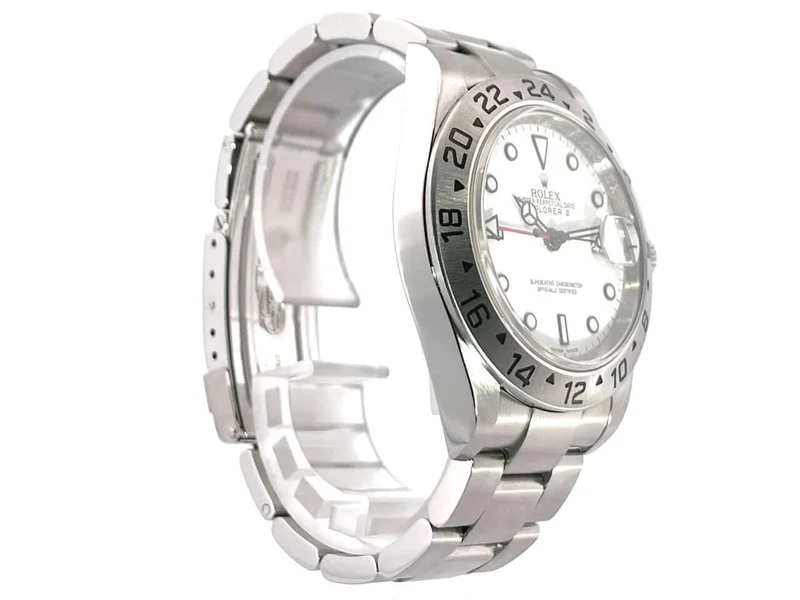 Rolex Explorer II Edelstahl 16570 Weiß LC100 2009 V-Serial