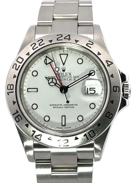 Rolex Explorer II Edelstahl Ref. 16570 Weiß aus 2004 F-Serial