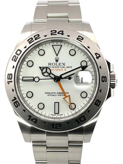 Rolex Explorer II 42 Edelstahl 216570 weißes Zifferblatt aus 2020